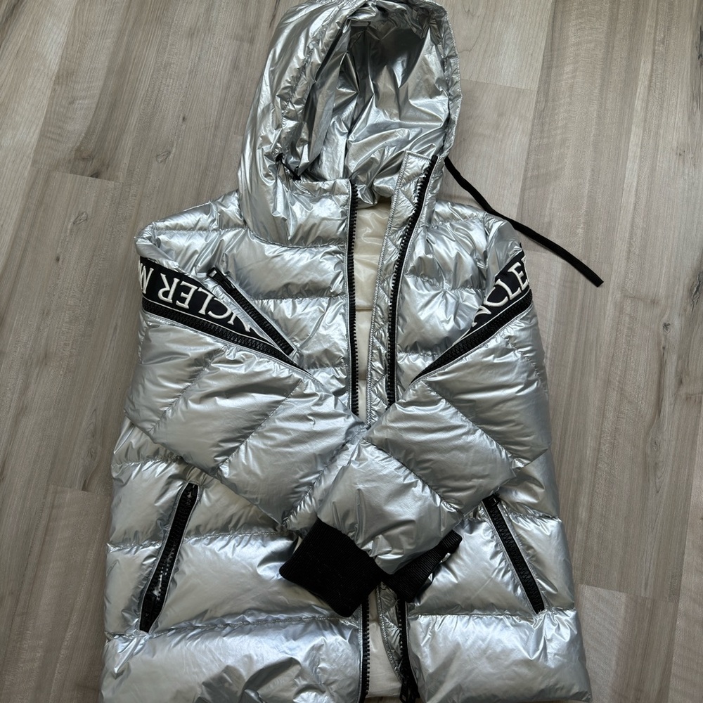 Vintage Moncler Silver Down Jacket
